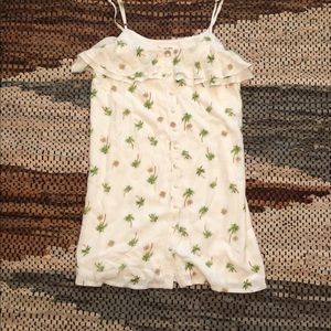 Wild Honey Palm Tree Print Dress sz S